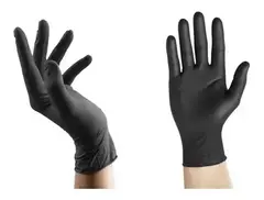 Guantes de Nitrilo Negros Talle XL- caja x 100 un.