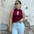 Polera con tajo musculosa 3566