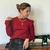 Blusa bordo con Volados 3575 - comprar online