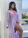 Saída em crepe lilas