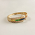 Bracelete Semijoia Navetes Coloridas e Zirconias Cristais