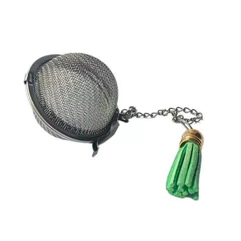 Infusor de Chá em aço Inox Bola G Franjinha Caramelo Mi-Chá na internet