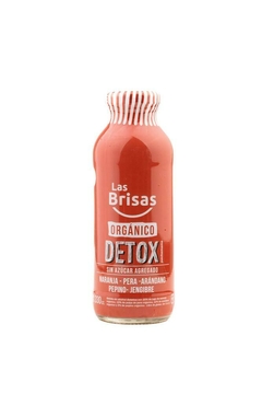 JUGO DETOX ORGANICO NARANJA, PERA, PEPINO, ARANDANO Y JENGIBRE 330 Ml. LAS BRISAS