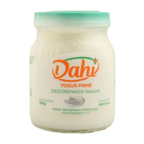 YOGURT FIRME DESCREMADO SABOR NATURAL SIN AZUCAR 190 Grs. - DAHI - comprar online
