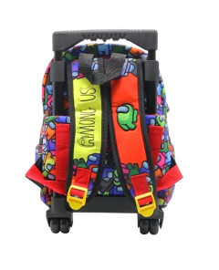 MOCHILA AMONG US ART.AM309 C/RUEDAS 12" - comprar online