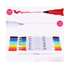 MARCADORES NUWA DOBLE PUNTA BRUSH-FINE X 12 en internet