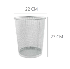 CESTO VALUES MALLA METAL REDONDO PLATEADO en internet