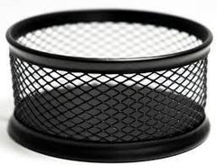 PORTACLIPS VALUES MALLA METAL REDONDO NEGRO