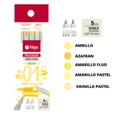 RESALTADOR FILGO CREATIVO MULTILIGHTER AMARILLO X 5 - comprar online