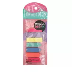 BANDERITAS PLAST. MOOVING NEON 8X25 C/REGLA