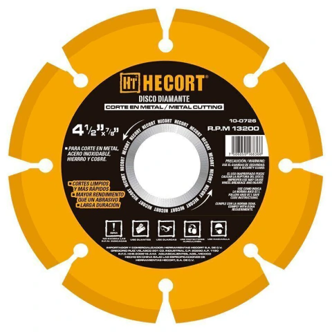 DISCO DIAMANTE CORTE METAL 4 1/2"