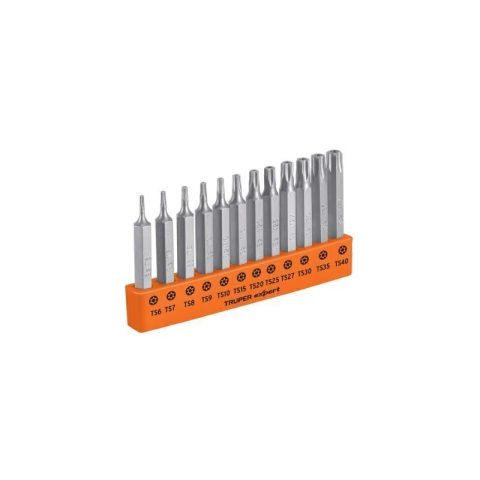 Juego de 12 puntas torx combinadas c/seguro largo 2', Expert