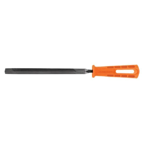 Lima triángulo pesado 8' con mango, acabado negro