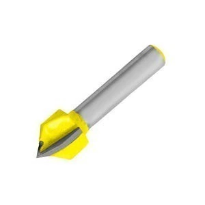 Broca para router de acero corte en "V" 1/2" zanco de 1/4"