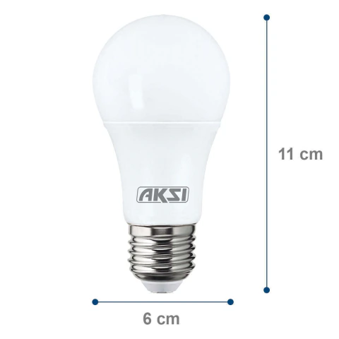Foco LED A19 7W luz calida, caja color