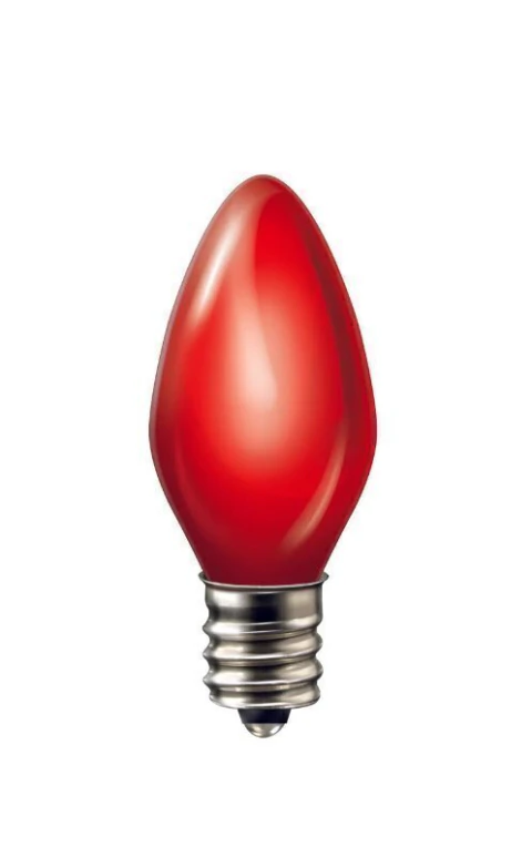 Foco Led Vela Color Solido, Rojo, 0.5W, 2PACK