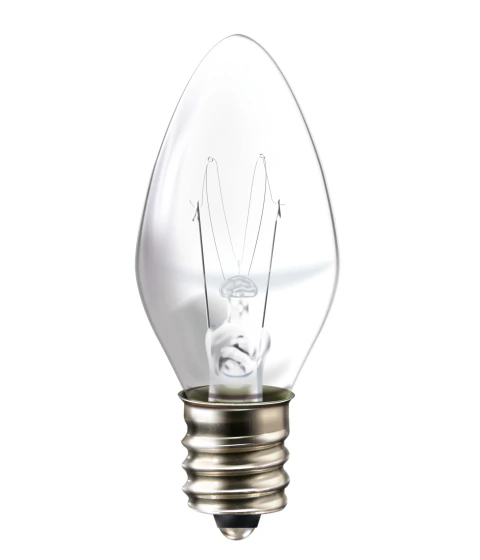 Foco Incandescente Vela Color, Traslucido, Luz Calida, 7W, 50PACK