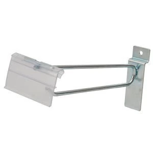 Gancho de panel ranurado con preciador plástico, 8"