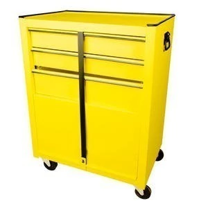 Gabinete móvil con 3 gavetas color amarillo 26"