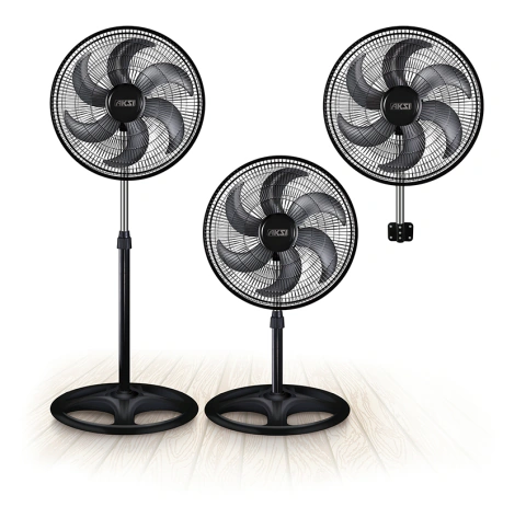 Ventilador de piso, pedestal y parded de 18"