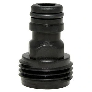 Conector para manguera de riego con sistema clic 3/4" macho