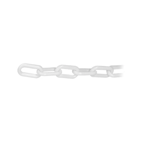Cadena de plastico 5mm, Blanco. Carrete de 25 m
