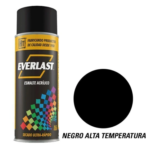 Esmalte Acrilico En Aerosol Alta Temperatura Negro