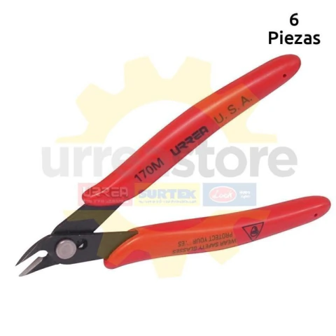Pinza para electrónica con mango rubber grip de 5-1/8" corte al ras 22°