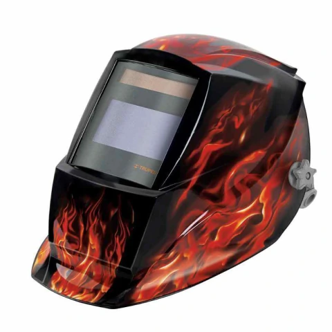 Careta diseño flamas, electrónica para soldar, sombra 9 a 13