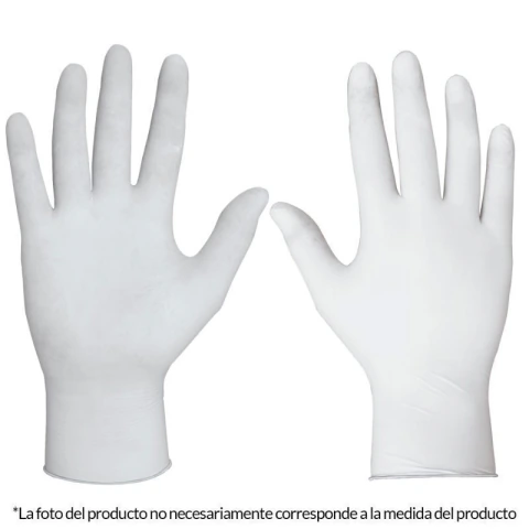 Guantes de latex, desechable, grande, bolsa 10 piezas