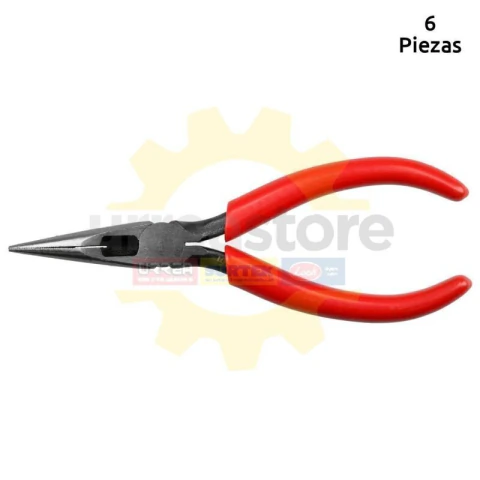 Pinza para electricista con mango rubber grip de 6-5/8" con punta larga