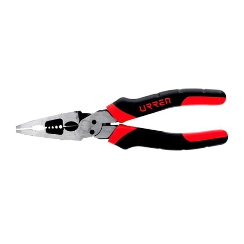 Pinza multipropósitos con mango bimaterial de 8" punta larga