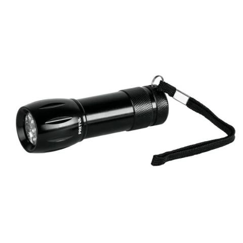 Linterna de aluminio de pilas, 35 lúmenes, 9 leds