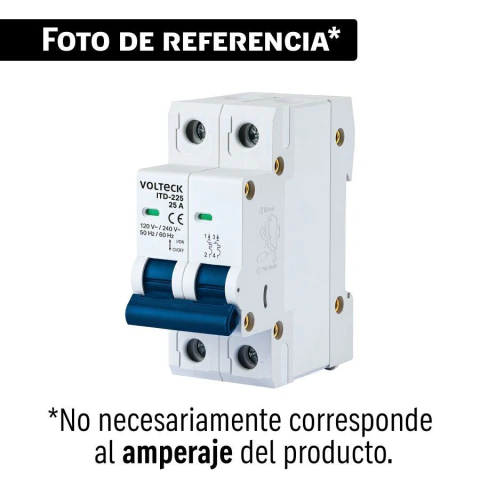 Interruptor de 2 polos 10A para riel DIN, VOLTECK