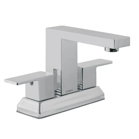 Mezcladora para lavabo 4', cromo, FOSET KUBO
