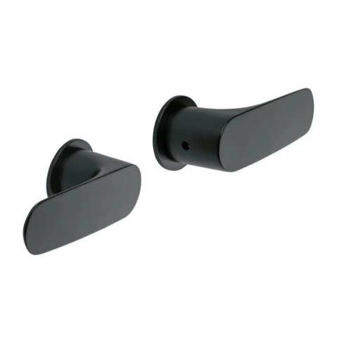 Juego manerales palanca para regadera, negro, FOSET RIVIERA