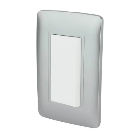 Placa Silver apagador sencillo