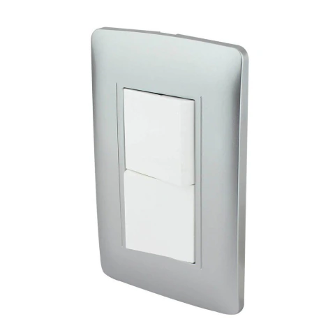 Placa Silver apagador doble