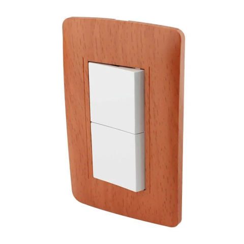 Placa Wooden apagador doble