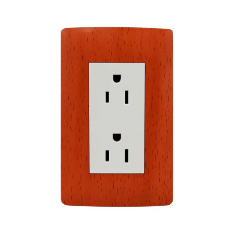 Placa Wooden contacto doble