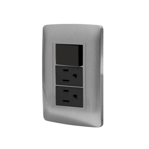 Placa Graphite apagador y contacto doble