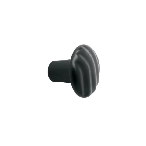 Perilla metálica estilo 'Toledo', acabado negro, HERMEX