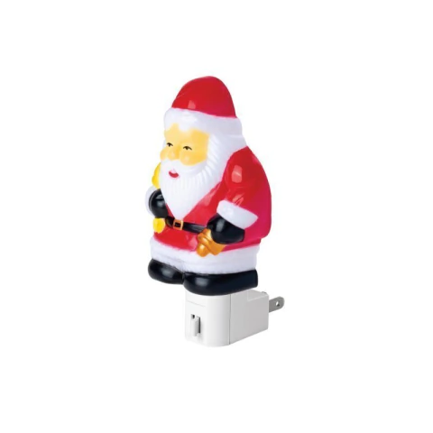 Luz de noche con lámpara E12, Santa Claus, Volteck