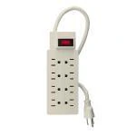 Multicontacto 14 AWG uso rudo con 8 entradas, Volteck