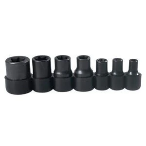 Juego de dados con punta torx hembra cuadro de 1/4" y 3/8, 7 piezas