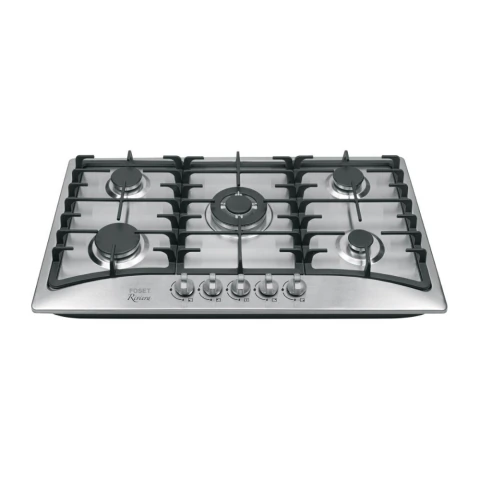 Parrilla gas empotrable 90cm, 5 quem, acero inox, RIVIERA