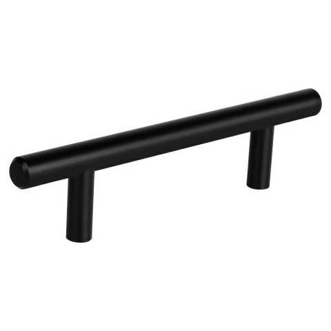 Jaladera de acero, 96mm, línea Cilindro, negro, HERMEX