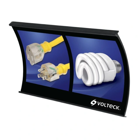 Cabecera curva para panel ranurado, Volteck