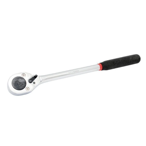 Matraca reversible con mango rubber grip, quick release, para dado cuadro de 3/4"