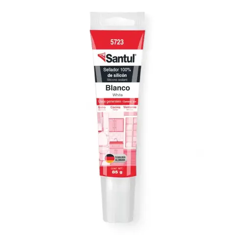 Sellador 100% silicón 85 gr color Blanco